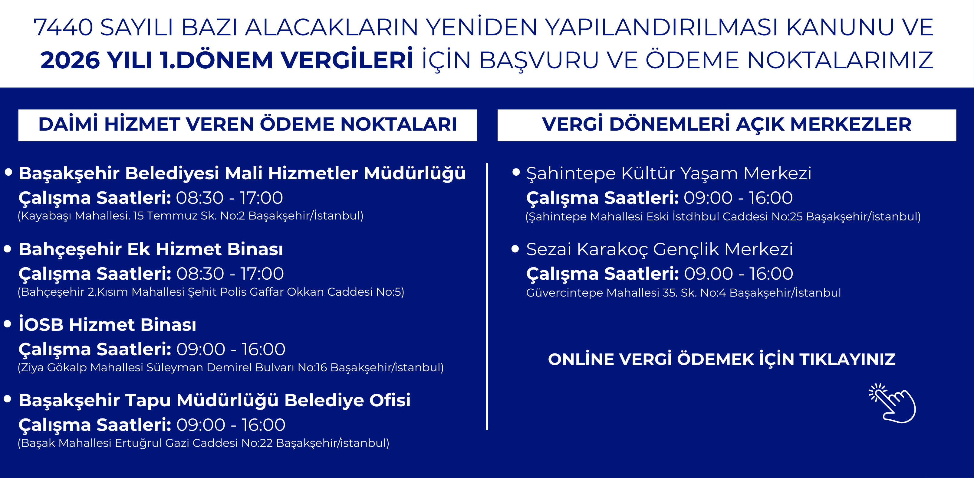 2026 YILI 1.DÖNEM VERGİLERİ